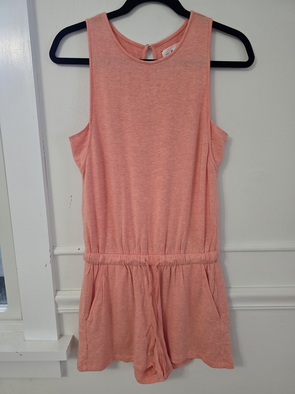 Lou & Grey Coral Heather Knit Shorts Romper